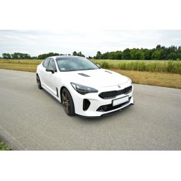 Накладка сплиттер на передний бампер на Kia Stinger GT